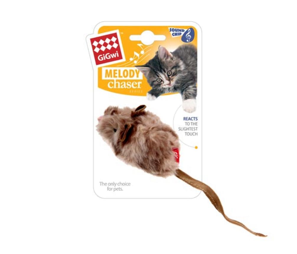 Игрушка GiGwi Melody Chaser для кошек "Мышь" с чипом 9см