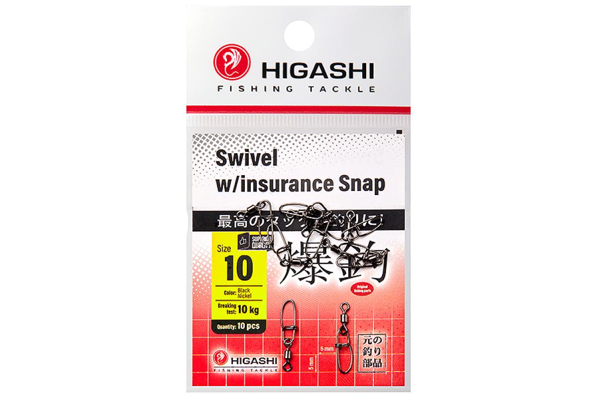 Вертлюг с карабином Higashi Swivel w/Insurance Snap №10