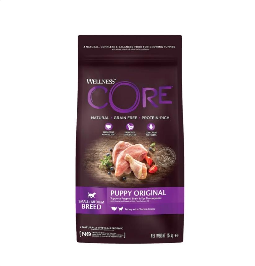 Сухой корм Core для щенков мелких и средних пород индейка/курица 1,5кг