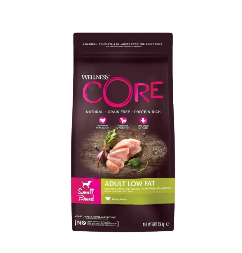 Сухой корм Core Low Fat для мелких собак индейка/курица 1,5кг
