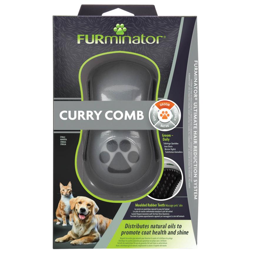 Расческа FURminator Curry Comb резиновая, зубцы 5мм