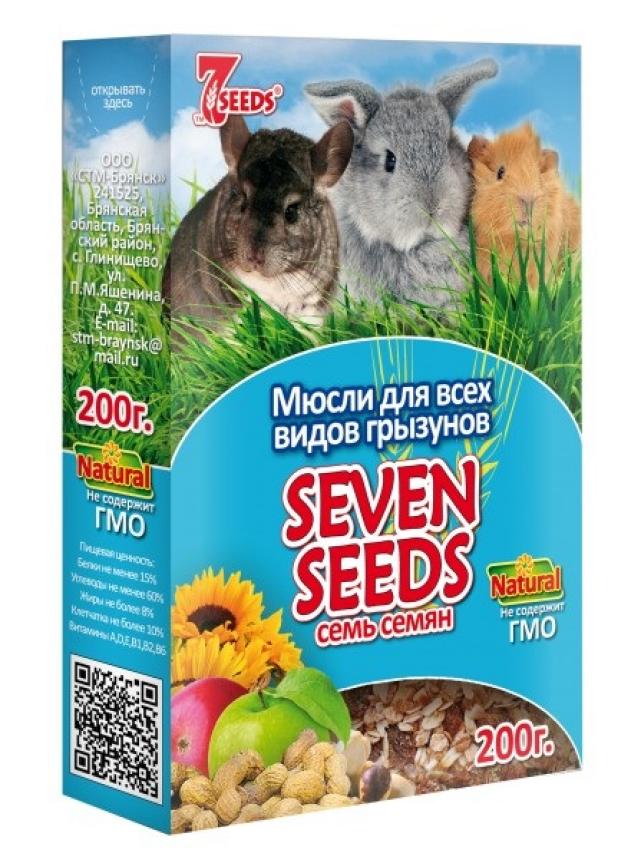 Корм Seven Seeds для грызунов, мюсли 200гр