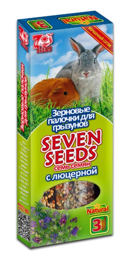 Палочки Seven Seeds для грызунов, люцерна 3шт