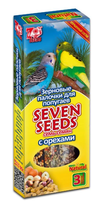 Палочки Seven Seeds для попугаев, орехи 3шт