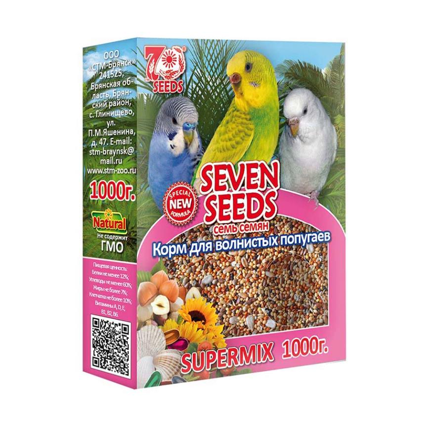 Корм Seven Seeds Супермикс для волнистых попугаев 1кг