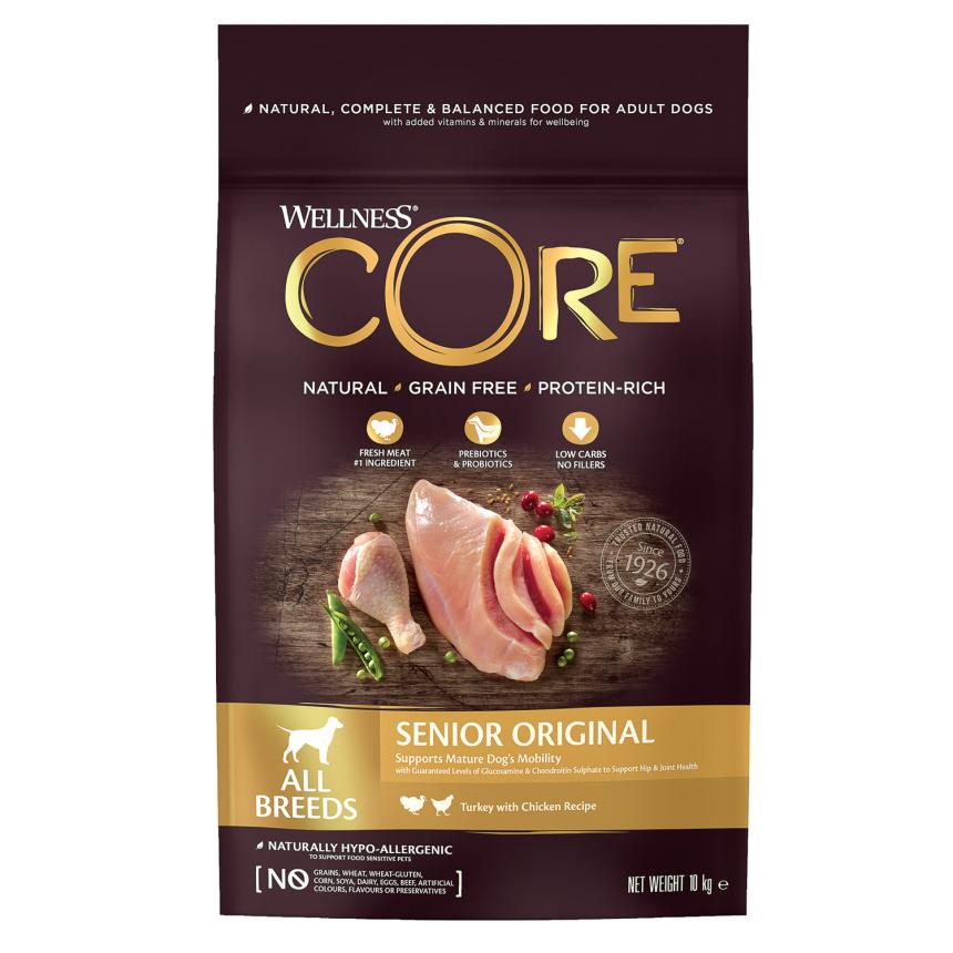 Сухой корм Core Senior для пожилых собак всех пород индейка/курица 10кг