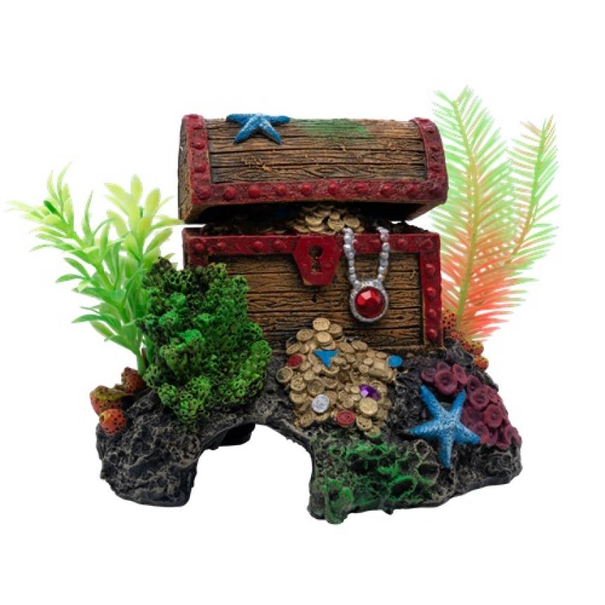 Декор GloFish сундук с сокровищами с GLO-эффектом