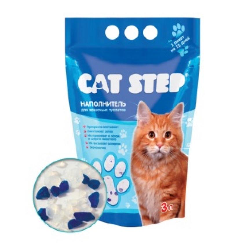 Наполнитель Cat Step Arctic Blue для кошек силикагелевый 3л