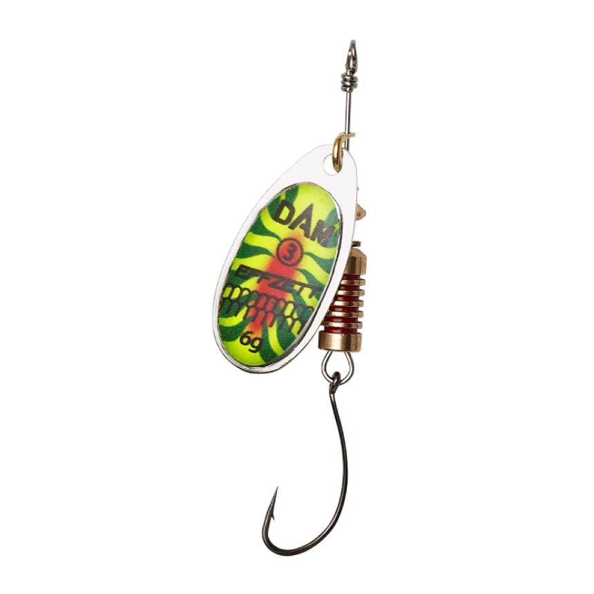  DAM Single Hook Spinner 2 4 Fire Tiger UV
