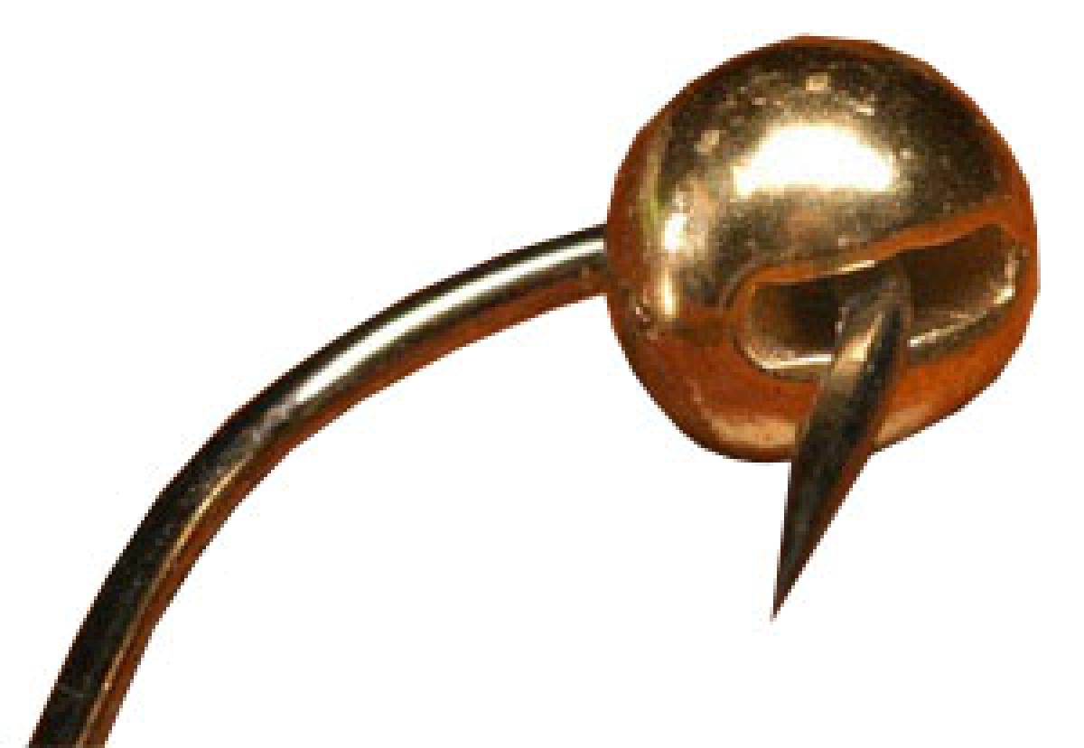 Головки вольфрамовые Hends с вырезом Tungsten Beads Slotted 5,5мм Gold