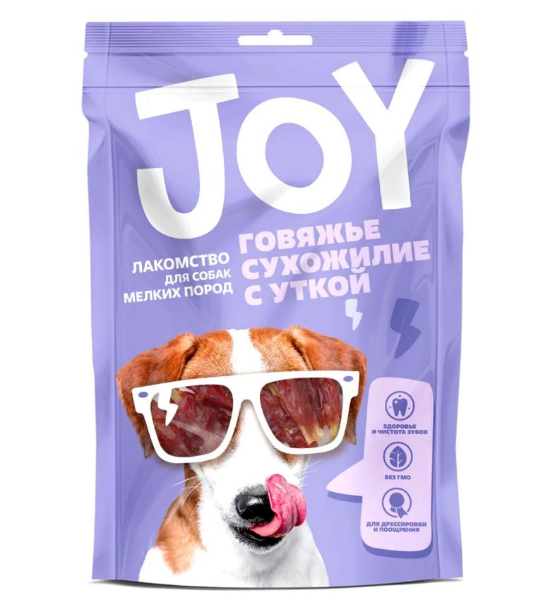 Лакомство Joy для собак мелких пород Сухожилие говяжье с уткой 60гр