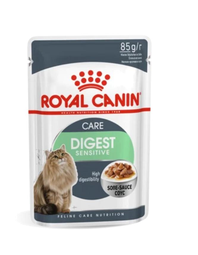 Пауч Royal Canin Digest Sensitive для кошек, улучшение пищеварения, соус 85гр
