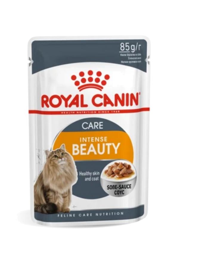 Пауч Royal Canin Intense Beauty  для кошек, забота о коже и шерсти, соус 85гр