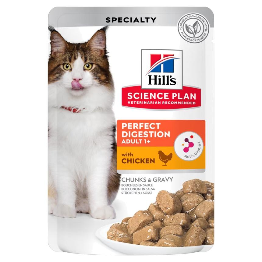 Пауч Hill's для кошек идеальное пищеварение 85гр