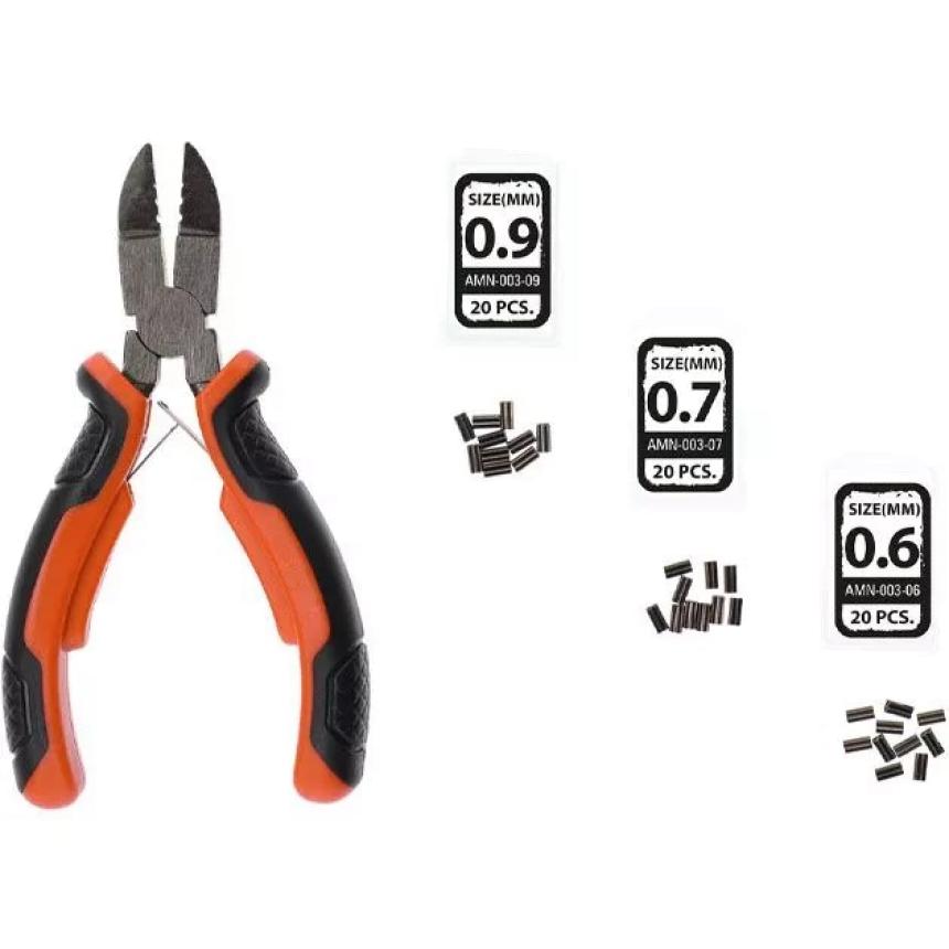 Щипцы-обжимы Mikado Crimp Tool Set + набор обжимных трубок