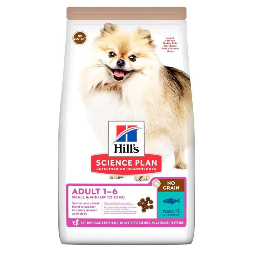 Сухой корм Hill's Adult Small & Mini No Grain для мелких и миниатюрных собак беззерновой Тунец 6кг