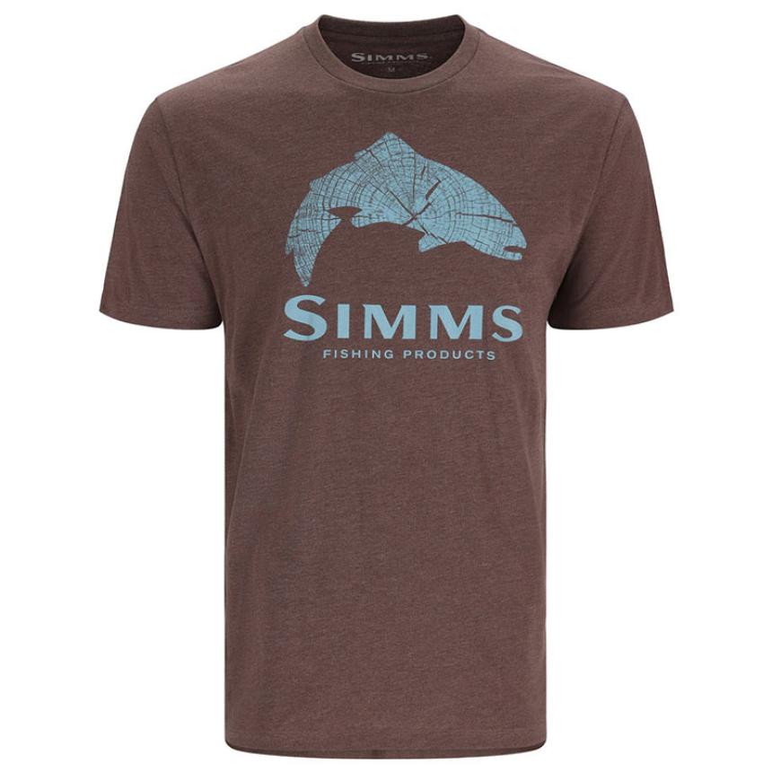 Футболка Simms Wood Trout Fill T-Shirt S Brown Heather