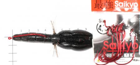 Bait Breath - Приманка Bys Craw 5,5" black/blue 141B - фотографии оснащения приманок