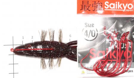 Bait Breath - Приманка Bys Shrimp 4.5" black/blue 141B - фотографии оснащения приманок
