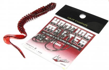Allvega - Приманка Monster Worm 100 cranberry seed - фотографии оснащения приманок