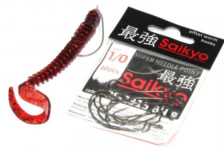 Allvega - Приманка Monster Worm 100 cranberry seed - фотографии оснащения приманок