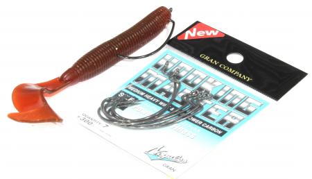Allvega - Приманка Cigar Grub 95 pearl silver flk - фотографии оснащения приманок