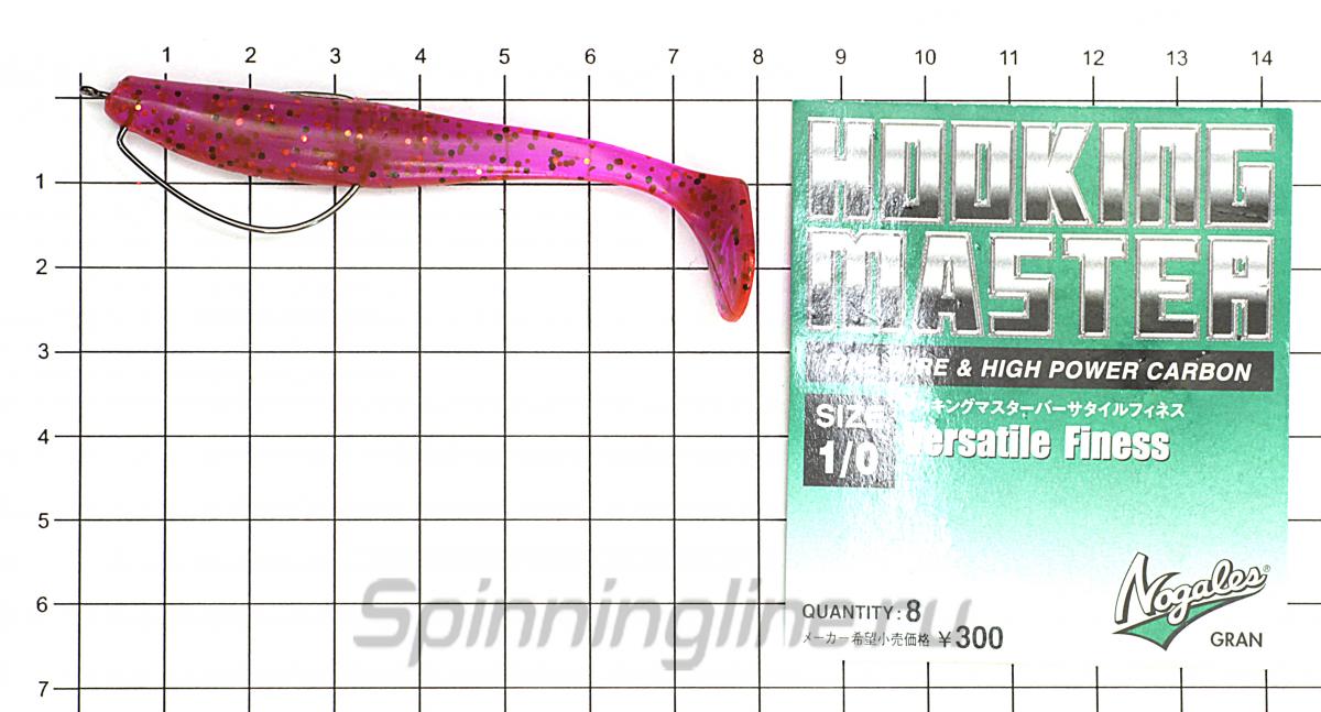 Приманка Narval Choppy Tail 80 007-Purple Spring - фотография оснащения приманок 1