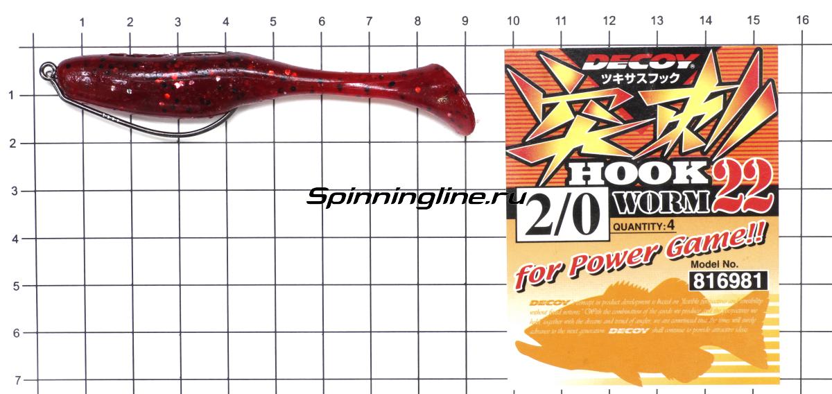 Приманка Select Crazy Shad 4" 008 - фотография оснащения приманок 1