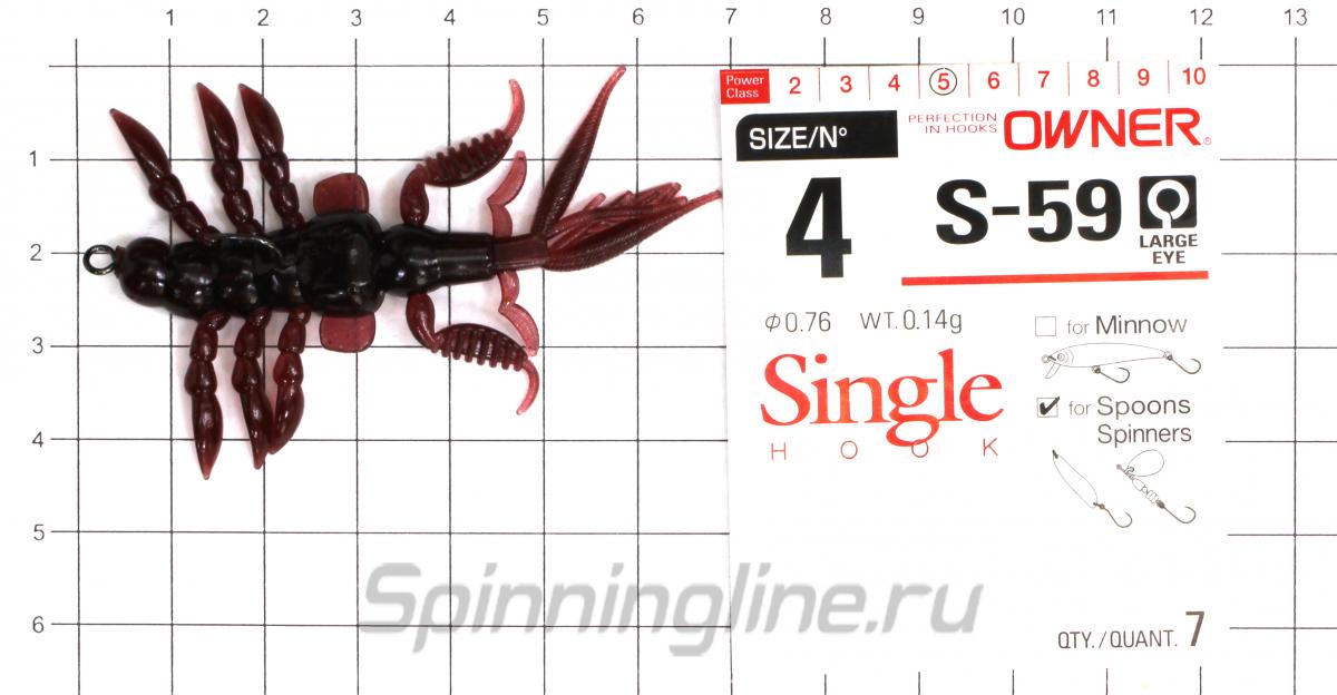 Приманка Bait Breath Skeleton Shrimp 2.7" S836 - фотография оснащения приманок 2