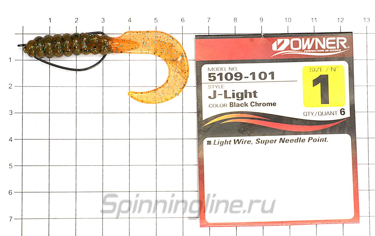 Приманка Yum Walleye Grub F2 3" Butterscotch Chartruse - фотография оснащения приманок 1