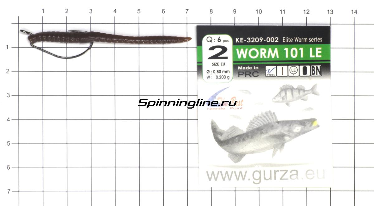 Приманка Crazy Fish MF Classic Worm 2.8" 90-9 - фотография оснащения приманок 1