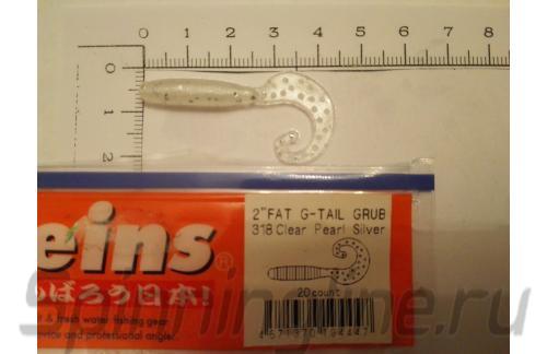 Приманка Reins FAT G-Tail Grub 2" 318 Clear Pearl Silver - фотография загружена пользователем 1