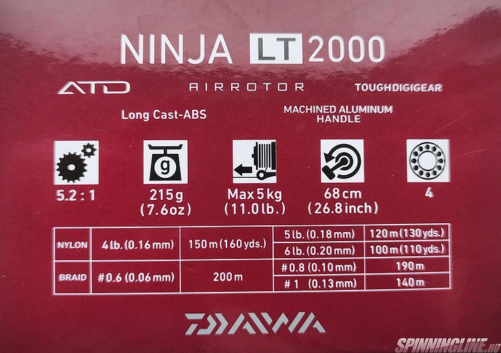 Изображение 1 : Daiwa Ninja LT 2000 – доступная катушка для УЛ 
